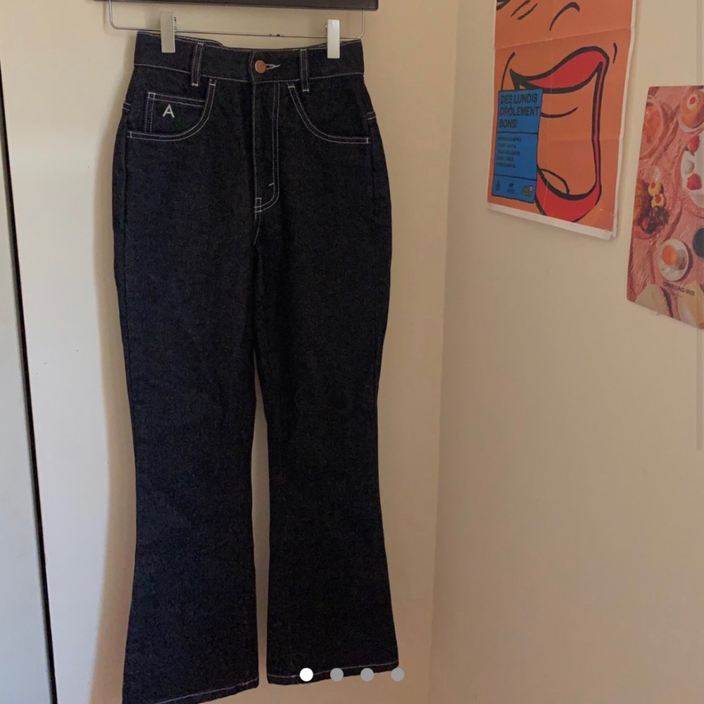 The Attico Black Bootcut / Flared denim Jeans